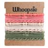 Whoopsie Hair Ties  Pink, Cream, Green  Elastic Hair Bands for Women  Strong Hold for Thin, Thick & Curly Hair  Ponytail Holders  Wearable Hair Tie Bracelets view 1