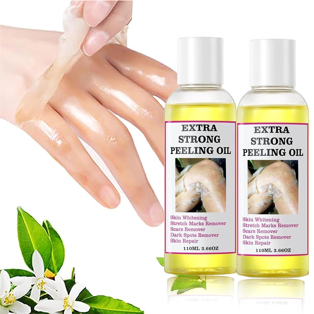 Yellow Peeling Oil For Dark Skin - Natural Formula Exfoliating Peels Solution, Exfoliating Peeling Solution For Body, Hand, Feet And Face All Skin Type