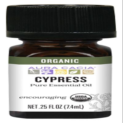 Aura Cacia Organic Cypress Essential Oil 0.25 fl. oz.