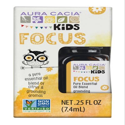 Aura Cacia Kids Focus Essential Oil Blend 0.25 oz Boxed