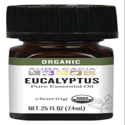 Aura Cacia Organic Eucalyptus (Radiata) Essential Oil 0.25 fl. oz.