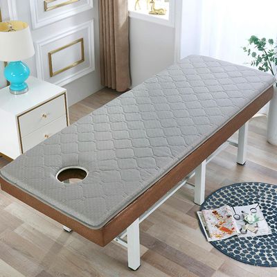 LDLCYCN Thicken Massage Table Padding Topper with Hole Sponge Massage Bed Pad with Elastic Bands Spa Massage Table Pad Non-Slip Lash Bed Cushion Square Round Trapezoidal Head,Gray(3cm),180 * 70cm(T)
