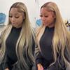koinu Ash Blonde Wig Human Hair 13x4 Transparent Lace Front Wigs Human Hair 200% Density Ash Blonde Straight Lace Front Wigs for Women Ombre Blonde Colored HD Lace Frontal Wig Pre Plucked 30 Inch view 2