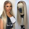 koinu Ash Blonde Wig Human Hair 13x4 Transparent Lace Front Wigs Human Hair 200% Density Ash Blonde Straight Lace Front Wigs for Women Ombre Blonde Colored HD Lace Frontal Wig Pre Plucked 30 Inch view 3