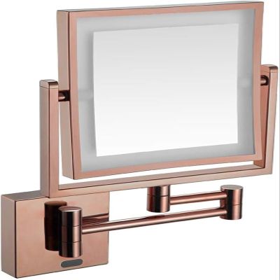 8 inch LED Light Wall Mount Vanity Makeup Mirrors Human Body Induction Double Sided 1X,3X Magnifying Bathroom Shaving Cosmetic Mirror