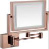 8 inch LED Light Wall Mount Vanity Makeup Mirrors Human Body Induction Double Sided 1X,3X Magnifying Bathroom Shaving Cosmetic Mirror view 1