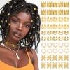 NAISKA 50Pcs Gold Hair Jewelry for Braids Crown Loc Dreadlock Accessories Adjustable Braid Jewelry Hair Cuffs Non-Piercing Ear Clips Decorations for Women and Girls view 1