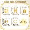NAISKA 50Pcs Gold Hair Jewelry for Braids Crown Loc Dreadlock Accessories Adjustable Braid Jewelry Hair Cuffs Non-Piercing Ear Clips Decorations for Women and Girls view 2