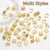 NAISKA 50Pcs Gold Hair Jewelry for Braids Crown Loc Dreadlock Accessories Adjustable Braid Jewelry Hair Cuffs Non-Piercing Ear Clips Decorations for Women and Girls view 3