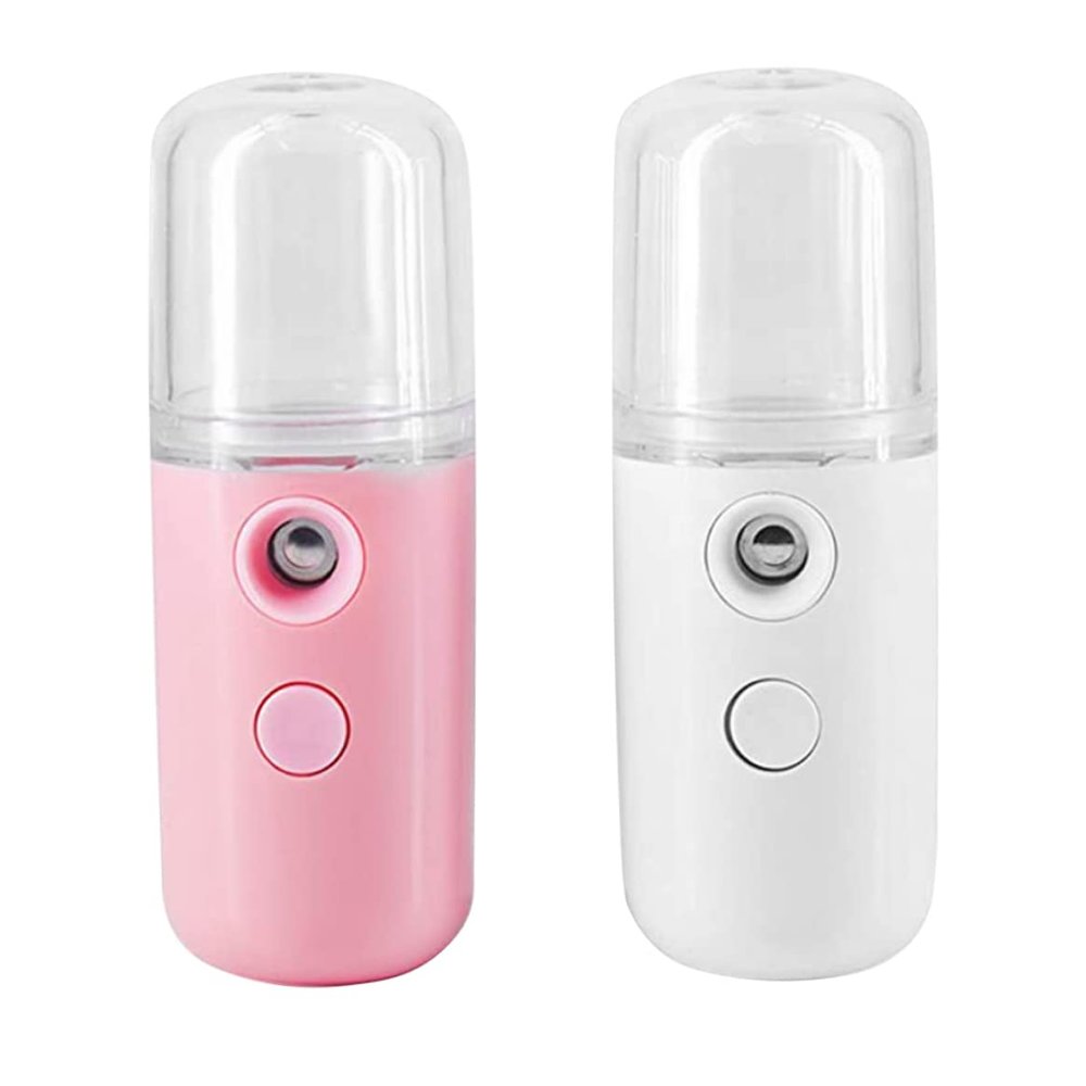 Jorzer Nano Mist Sprayer Mini Facial Mist Moisturizing Nano Sprayer USB Rechargeable Hydrating Instrument Portable Humidifier for Hydrating Face Care 2PCS.