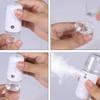 Jorzer Nano Mist Sprayer Mini Facial Mist Moisturizing Nano Sprayer USB Rechargeable Hydrating Instrument Portable Humidifier for Hydrating Face Care 2PCS. view 2