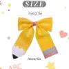Back to School Pencil Hair Bows Clips, Painted Yellow Pencils School Girl Pigtail Glitter Leather Bow Clips Gifts for Toddler Kids Kindergarten 1st 2nd 3rd 4th 5th Grade (Small Pencil Bows 2Pcs) view 2