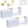 Ear Piercing Kits Disposable Ear Piercing Gun Kits No Pain Easy Use Ear Piercing Gun Kit Tool with Multi-Sized Gold Silver CZ Earring Studs (Yellow- White) view 1