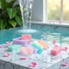 6PCS Multicolor Exfoliating Mesh Soap Pouch Bubble Foam Net Bag for Shower Saver Pouch Drawstring Foaming Net Soap Bag for Body Facial Cleaning Tool, 6 Colors Used Repeatedly Easy to Clean(ZS594) view 3
