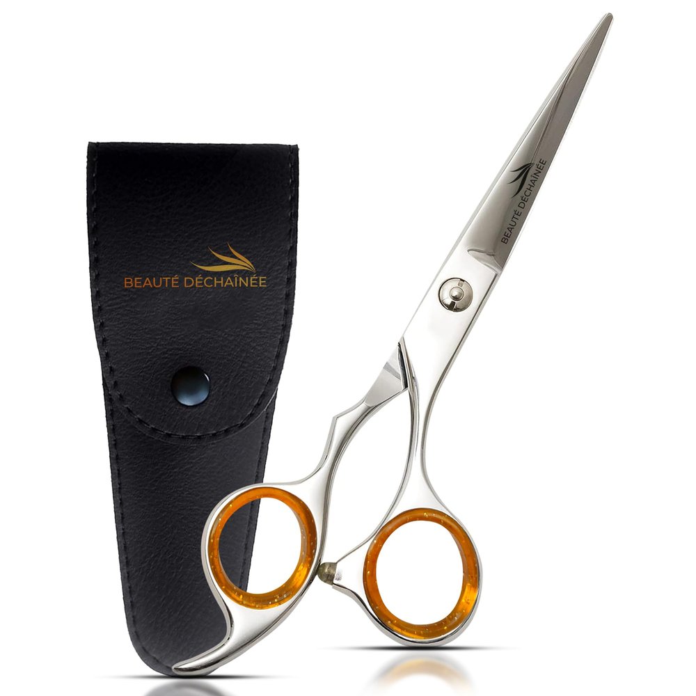BEAUT DCHANE Professional Barber Shears - 6.5 Inch Premium Haircutting Scissors Stainless Steel Hairdressing Scissors for Men & Women (Silver)