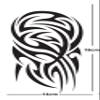 4 Pack Stick on black temporary tattoo maui tribal body art sticker transfer for arms shoulder aztec polynesian samoan hawaiian for adult men and women (4 x all tribal tattoo designs) view 2