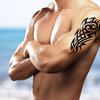 4 Pack Stick on black temporary tattoo maui tribal body art sticker transfer for arms shoulder aztec polynesian samoan hawaiian for adult men and women (4 x all tribal tattoo designs) view 4