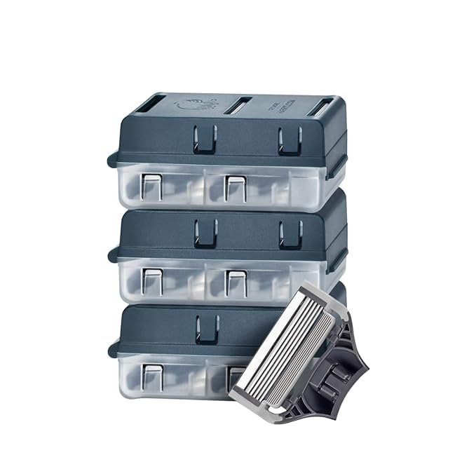 Razor Blade Refills, 12 Count, Sharper 5-Blade, For Close and Comfortable Shaves with taha sticker