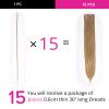 Kyriena 36 inch Long Dreadlock Extensions Single End, 15pcs Honey Brown Thin 0.6cm Fake Dreads Extensions, SE Synthetic Dreadlock Extensions Reggae Hippie Dreads for Girl view 3