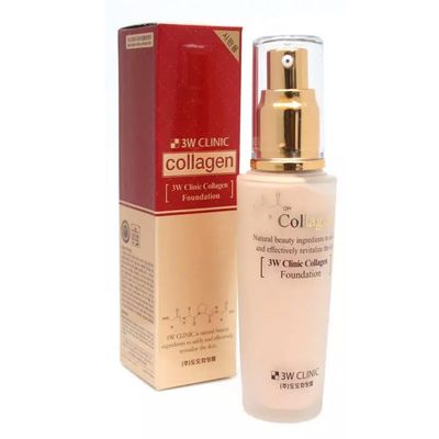 [3w Clinic] Collagen Foundation 50ml/ Perfect Cover Bb Cream/#23 Natural Beige/Korea Made