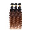 T1B430 Ombre Brown Bundles Human Hair 24 26 28 Inch Deep Wave Human Hair Bundles Ombre Bundle T1B/4/30 Brown Bundle Unprocessed Brazilian Virgin Hair for Black Women view 2