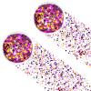 Black Orange Purple Mixed Holographic Chunky Glitter, 13g (2 Jars x 6.5g) Crafts Glitter Powder with 10g Gel and Brush, Halloween Iridescent Nail Sequins Face Eye Glitter Tumblers DIY Decorations view 1
