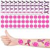 20 Sheets Pink Out Football Breast Cancer Awareness Temporary Tattoos Stickers,170 Pieces Pink Football Ribbon Themed Tattoos Stickers Party Decoration Supplies favors for Kids Adults view 1