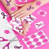 20 Sheets Pink Out Football Breast Cancer Awareness Temporary Tattoos Stickers,170 Pieces Pink Football Ribbon Themed Tattoos Stickers Party Decoration Supplies favors for Kids Adults view 2