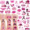 20 Sheets Pink Out Football Breast Cancer Awareness Temporary Tattoos Stickers,144 Pieces Time To Tackle Breast Cancer Themed Tattoos Stickers Party Decoration Supplies favors for Kids Adults view 1