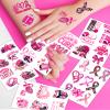 20 Sheets Pink Out Football Breast Cancer Awareness Temporary Tattoos Stickers,144 Pieces Time To Tackle Breast Cancer Themed Tattoos Stickers Party Decoration Supplies favors for Kids Adults view 2