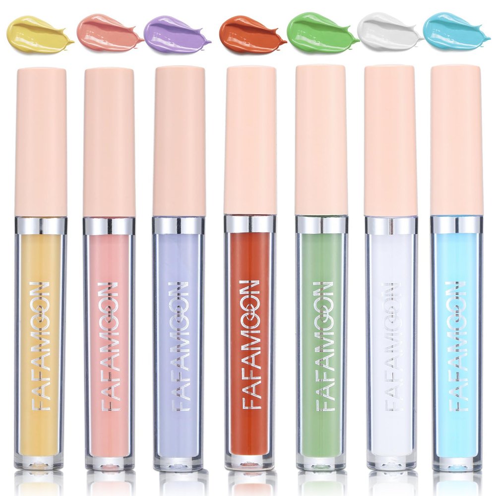 Generic FAFAMOON 7 Color Concealer Eye Concealer, Eliminates Dark Eye Spots and Red Spots (06 Green #, 14g)
