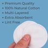 BLUENDY Premium Cotton Rounds for Face (300 Count), 100% Pure Cotton Makeup Remover Pads, Lint-Free Travel-Ready, Portable, High-End Soft Cotton Wipes (600), White view 3