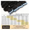 YUXING1205 Natural Hair Extensions Deep Wave Tape in Human Hair Extensions Deep Curly Tape Ins Hair Extensions Black Girls Skin Weft Remy(40 PCS,20inch) view 2