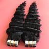 YUXING1205 Natural Color 40 Pieces Per Pack Tape in Human Hair Extensions Remy Hair Skin Weft(28inch 40 Pieces) view 4