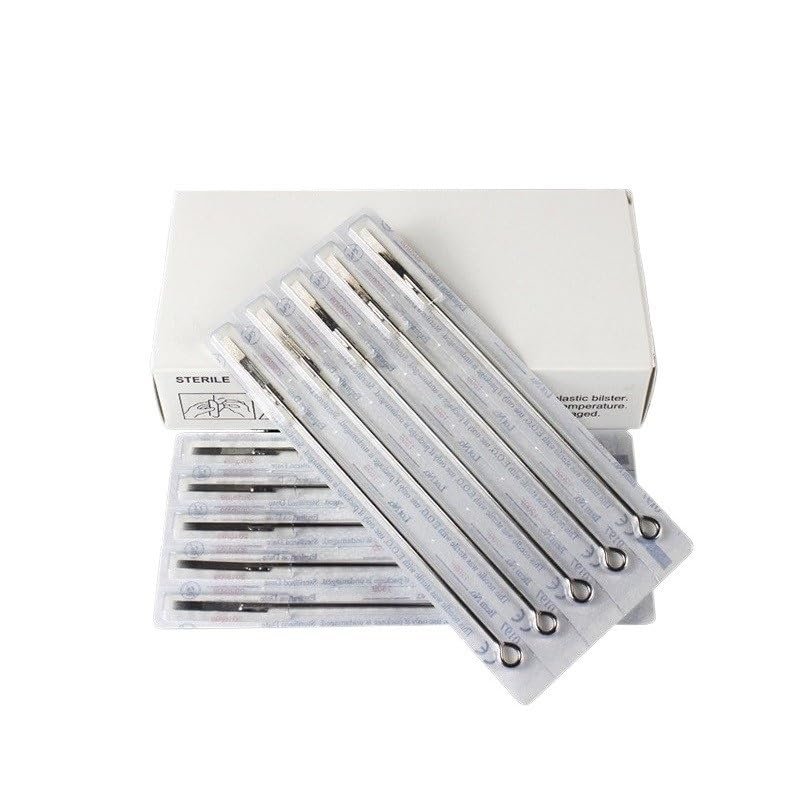 Echeson 150PCS Disposable Tattoo Needles, 0.35MM RM Arc Row Fog Needles, Traditional Long Tail Tattoo Tools(5RM)