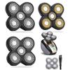 WAHFOX Universal 3 Pcs 5 Blades Shaver Heads for Head shaver and Other Brands Head Shaver, Black+gold view 1