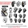 WAHFOX Universal 3 Pcs 5 Blades Shaver Heads for Head shaver and Other Brands Head Shaver, Black+gold view 3