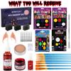 Bowitzki Halloween Makeup Set Oil Based Face Body Paint Special Effects Kit SFX Sponges Scar Wax Fake Blood Brush Tooth Paint Halloween Party SFX Cosplay view 2