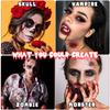 Bowitzki Halloween Makeup Set Oil Based Face Body Paint Special Effects Kit SFX Sponges Scar Wax Fake Blood Brush Tooth Paint Halloween Party SFX Cosplay view 3