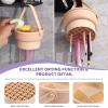 2 Pack Makeup Brush Cleaner Mat 3 in 1 Silicone Makeup Brush Cleaner Makeup Brush Cleaning Bowl Makeup Brush Sponge Scrubber Tool for Cleaning, Storage And Upside Down DryingTwo Pink) view 4