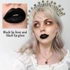 Black Matte Liquid Lipstick Set,Waterproof Smudge Proof Black Lip Liner and Lipstick Set for Women,Velvet Long Lasting Non-stick Cup Lip Gloss Stain Set for Halloween Cosplay Goth Daily Lip Makeup view 3