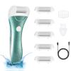 Callus Remover for Feet, Nicebirdie Electric Foot File Callus Removers Rechargeable Waterproof Pedicure Tools Foot Scrubber Shaver Feet Care Tool for Cracked Heels Dead Skin Blue+White view 2