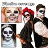 Black and White Body Paint Makeup Kit, Halloween Face Paint for Adults, Washable Cream With Sponges, Cosplay Costume Clown Festivals Goth Skeleton Skull SFX Makeup view 3