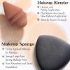BAIGISH Makeup Sponge Set For Foundation Concealer, Triangle Powder Puff Soft Sponges Blender, Latex Free Blender Sponge For Liquid, Cream, and Powder Seamless & Flawless Makeup (Black) view 3