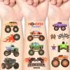 10 Sheets Monster Trucks Temporary Tattoos for Kids Boys, Monster Truck Fake Tattoos, Monster Truck Tattoo Stickers for Party Supplies Decorations view 1