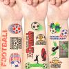 10 Sheets Soccer Temporary Tattoos, Sport Theme Birthday Party Favors, Soccer Fake Tattoo Stickers, Soccer Party Favors, School Prize Party Bag view 1