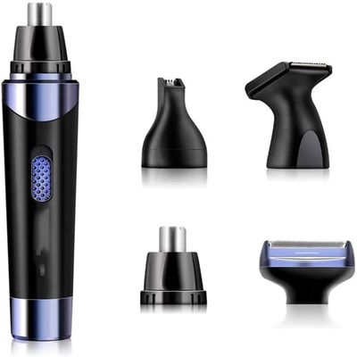 CXAPRDSH Ear and Nose Hair Trimmer Clipper for Men Women, 4 in 1 USB Rechargeable Professional Electric Eyebrow and Facial Hair Trimmer with Waterproof Head Double-Edge Stainless Steel Blade