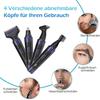 CXAPRDSH Ear and Nose Hair Trimmer Clipper for Men Women, 4 in 1 USB Rechargeable Professional Electric Eyebrow and Facial Hair Trimmer with Waterproof Head Double-Edge Stainless Steel Blade view 3
