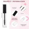 NICENEEDED 3 Pack Empty Mascara Tube, Eyeliner Tube Lip Gloss Tubes Eyelash Cream Container Bottle with Rubber Inserts, Ideal Kit for DIY Cosmetics Clear Travel Bottle view 2