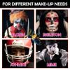 Black White Red Halloween Face Body Paint Kit,Clown Wheel Face Contour SFX Makeup Palette,Professional Waterproof Clown Face Painting Makeup Kit for Halloween Joker Cosplay Stage Costume Zombie view 3